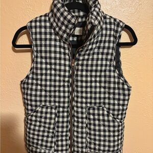 Peach Love California Black and White Checkered Vest